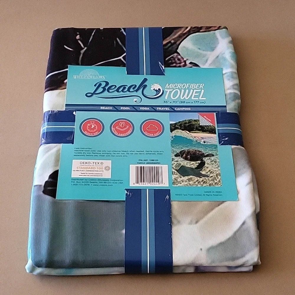 WHITLEY WILLOWS MICROFIBER BEACH/ MULTI PURPOSE TOWEL